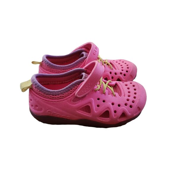 CROCS 204989 Swiftwater Play Shoes Water Sandals Sneakers - Pink + Purple C 10 - Picture 6 of 12